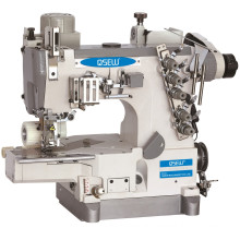 QS-600D-PS   cylinder bed direct drive auto trimmer with rolled puller high speed interlock industrial sewing machine